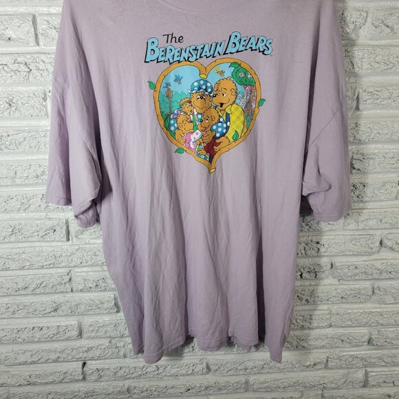 Bearenstain Bears One Size Tee Womens 1X Plus Muted Lavender Graphic NOV180E - Picture 4 of 8